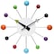 Infinity Instruments Orb Spoke -15" Round Wall Clock, Open Face Design, Metal Spokes with Multicolored Orbs 15353 - alternate 1